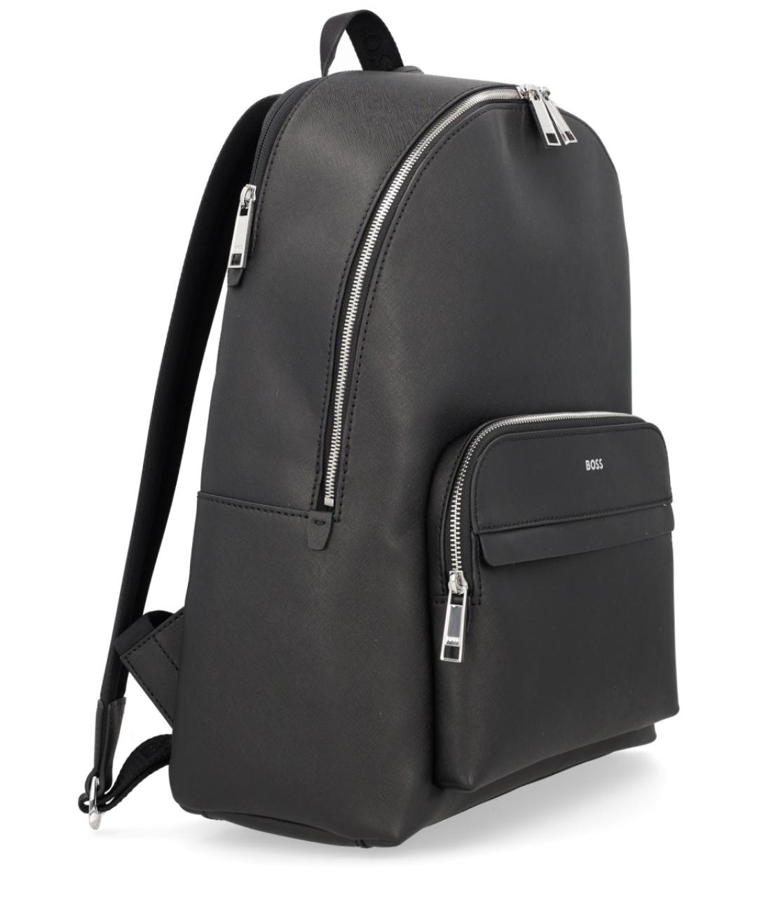 HUGO BOSS Черный кожаный рюкзак, фото 3