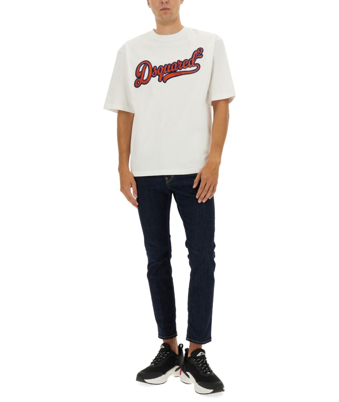 DSQUARED2 Белая хлопковая футболка, фото 2