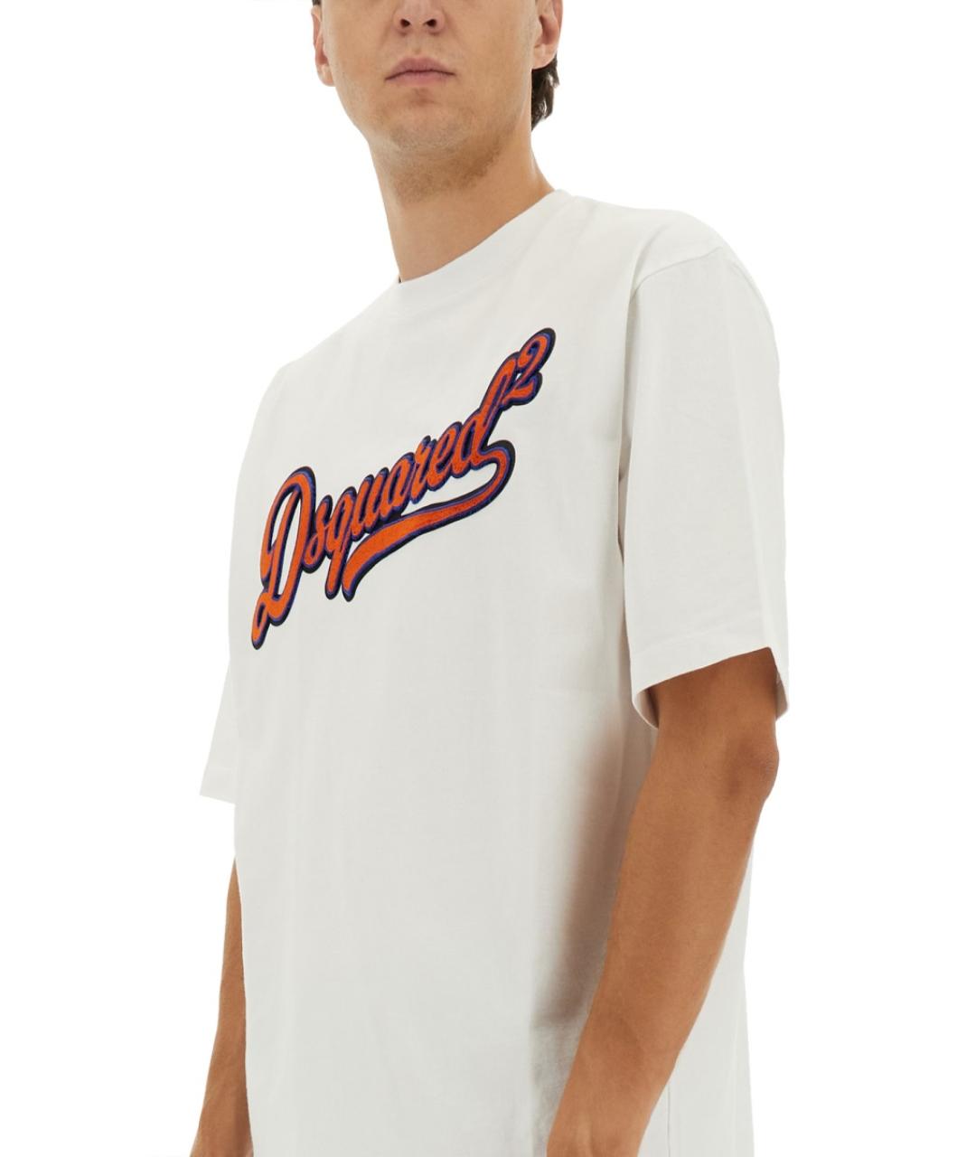 DSQUARED2 Белая хлопковая футболка, фото 4