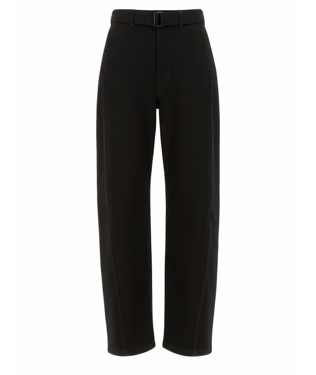 LEMAIRE Черные хлопковые прямые брюки, фото 1