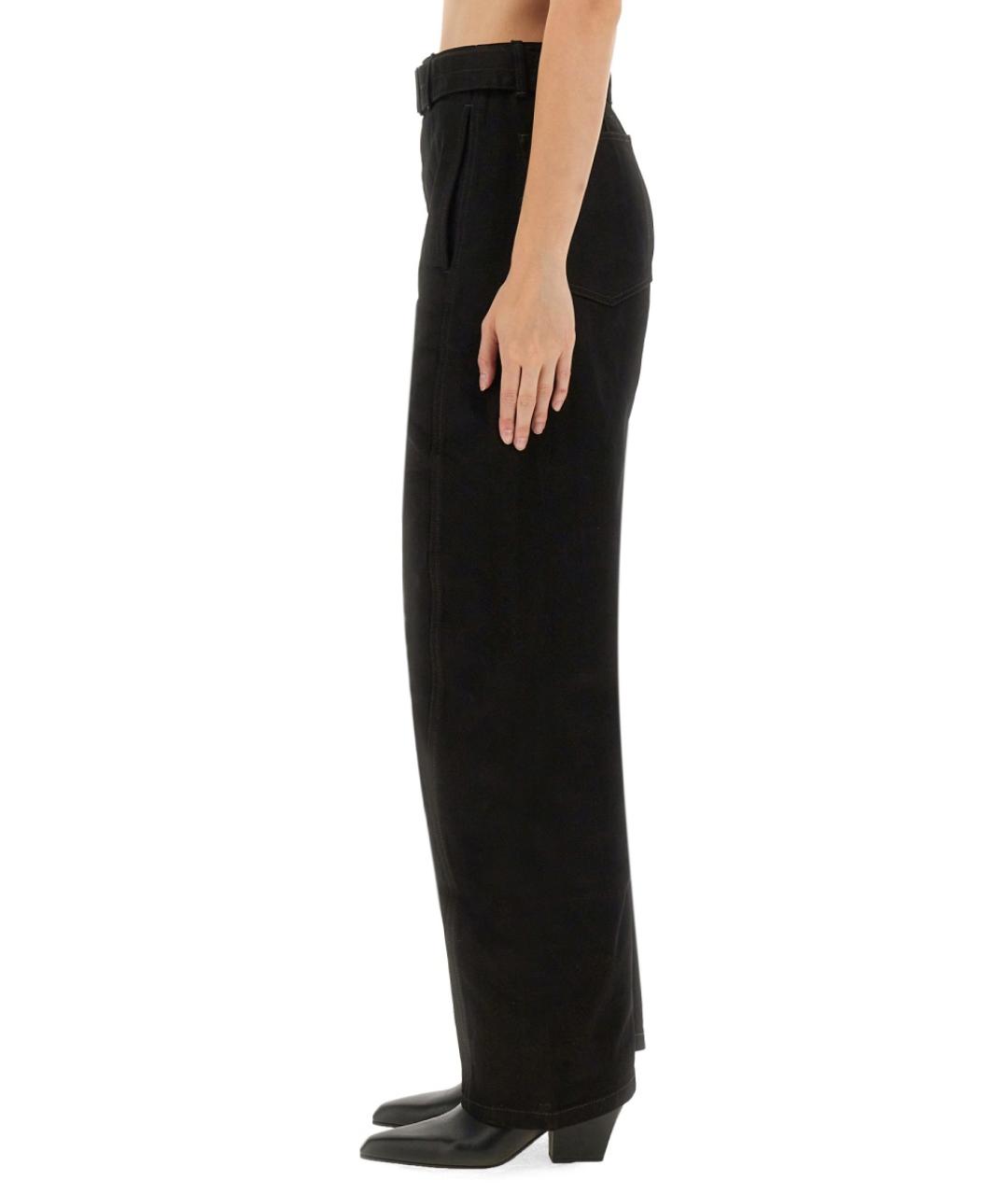 LEMAIRE Черные хлопковые прямые брюки, фото 4