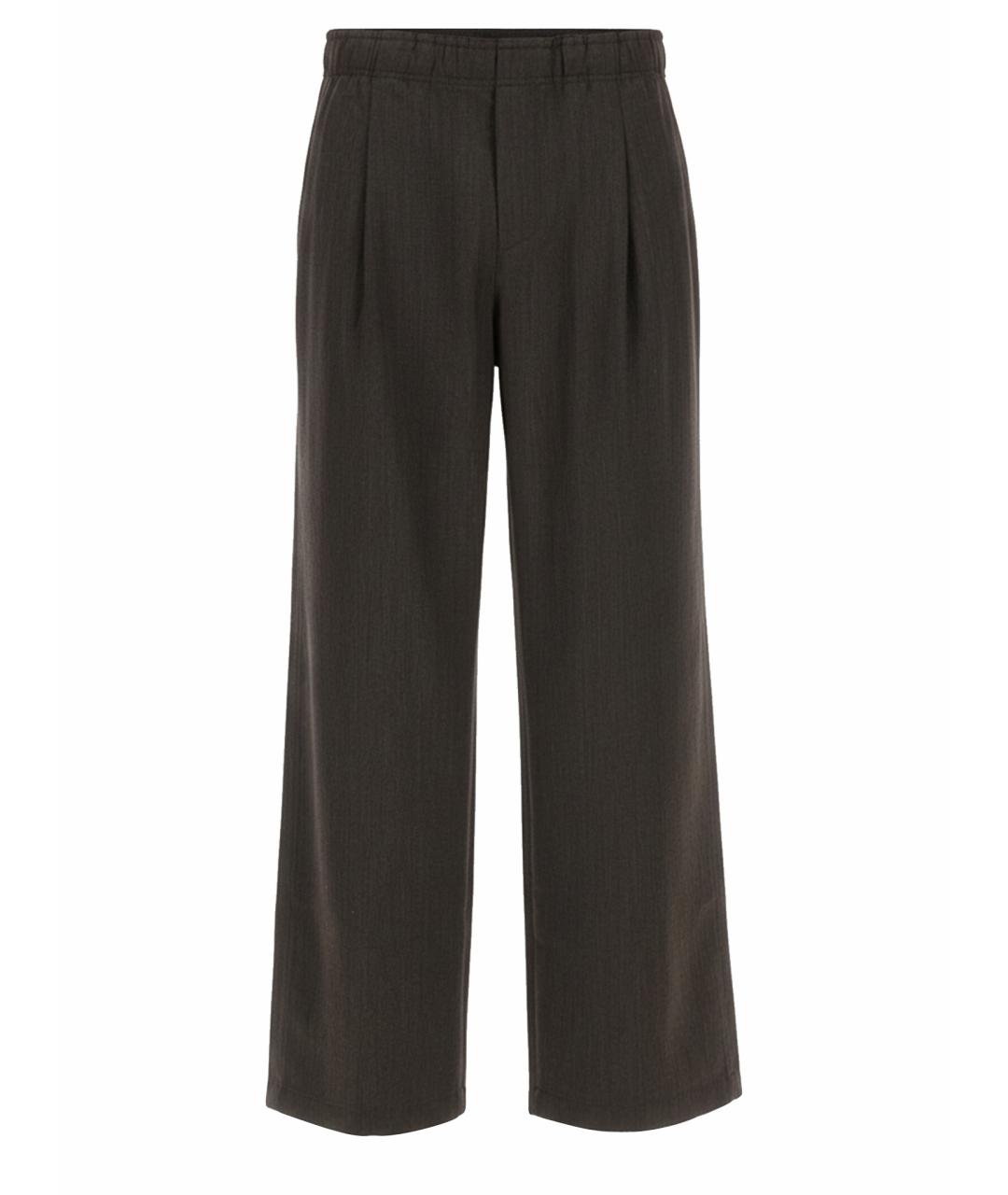 OUR LEGACY Коричневые шерстяные повседневные брюки, фото 1