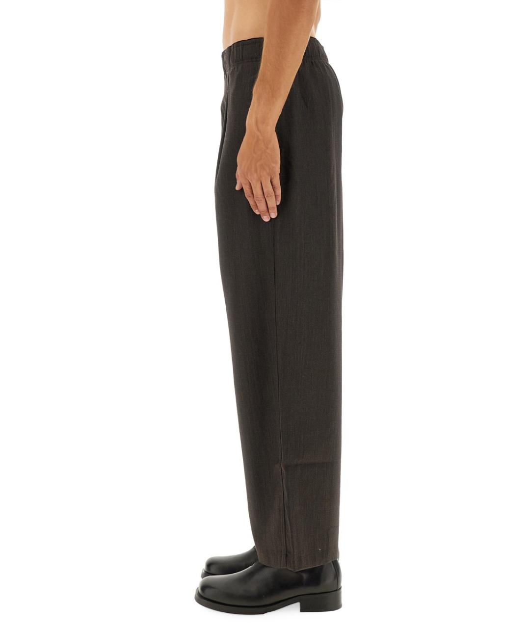 OUR LEGACY Коричневые шерстяные повседневные брюки, фото 3