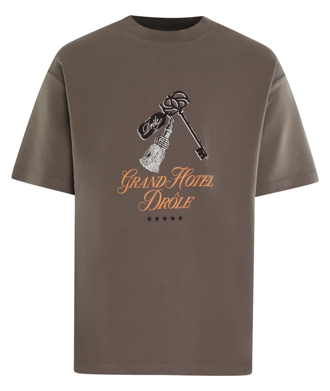 Drole de Monsieur Серая хлопковая футболка, фото 1