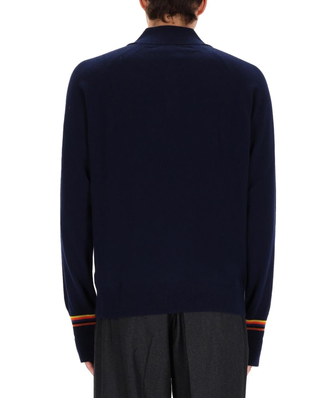 PAUL SMITH Синее поло с длинным рукавом, фото 3