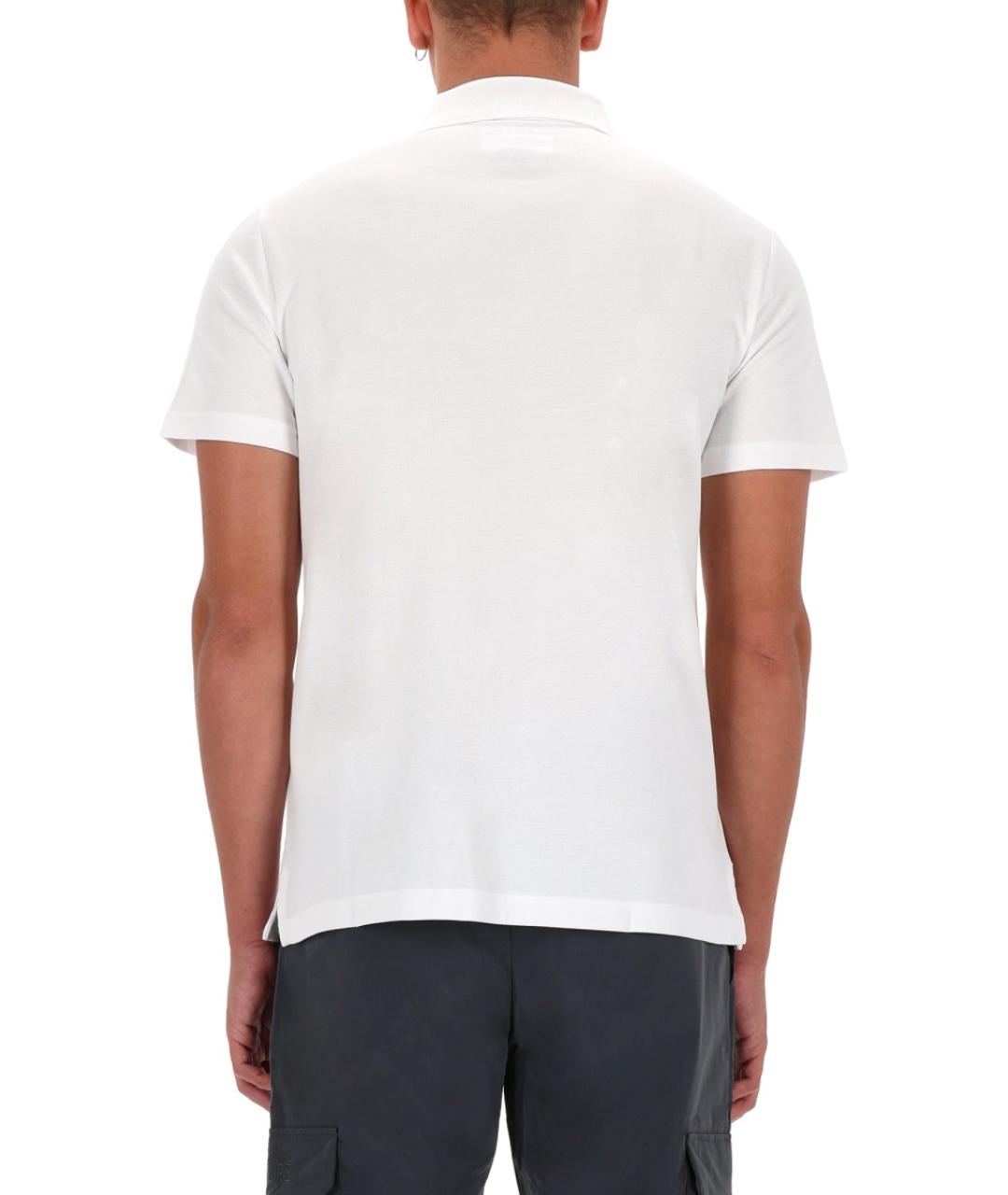 VERSACE JEANS COUTURE Белое хлопковое поло с коротким рукавом, фото 3