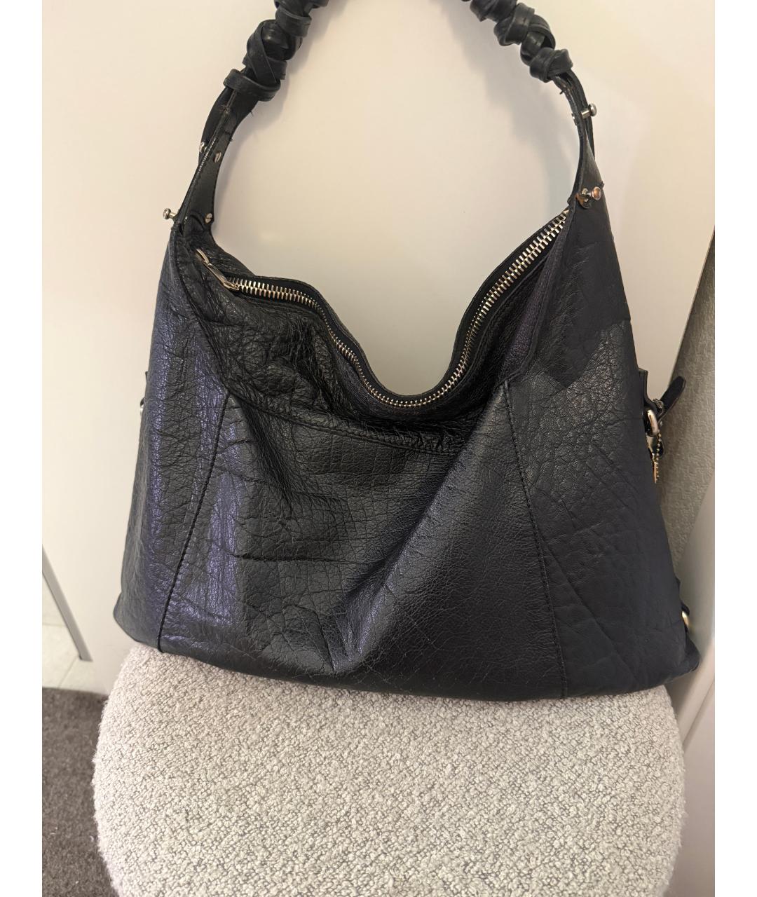 ALEXANDER MCQUEEN Черная кожаная сумка тоут, фото 2