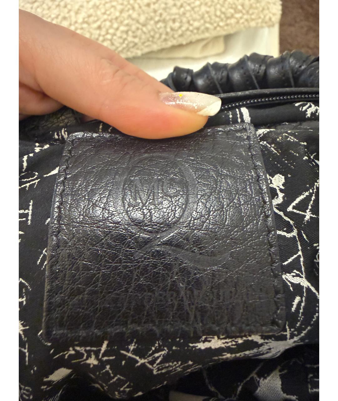 ALEXANDER MCQUEEN Черная кожаная сумка тоут, фото 7