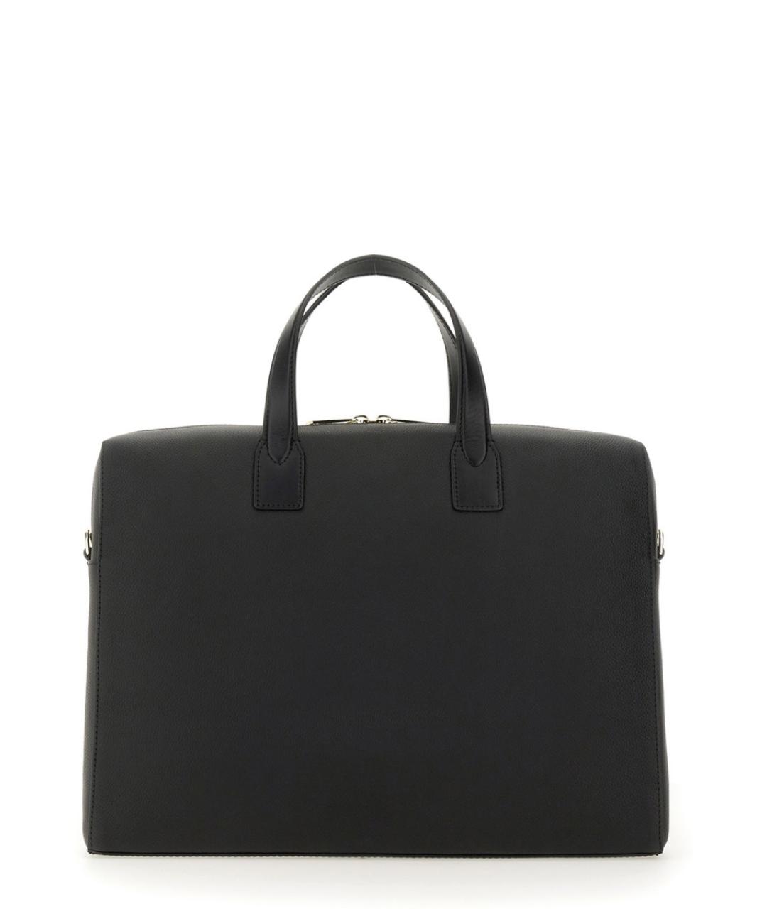 PAUL SMITH Черный кожаный портфель, фото 4