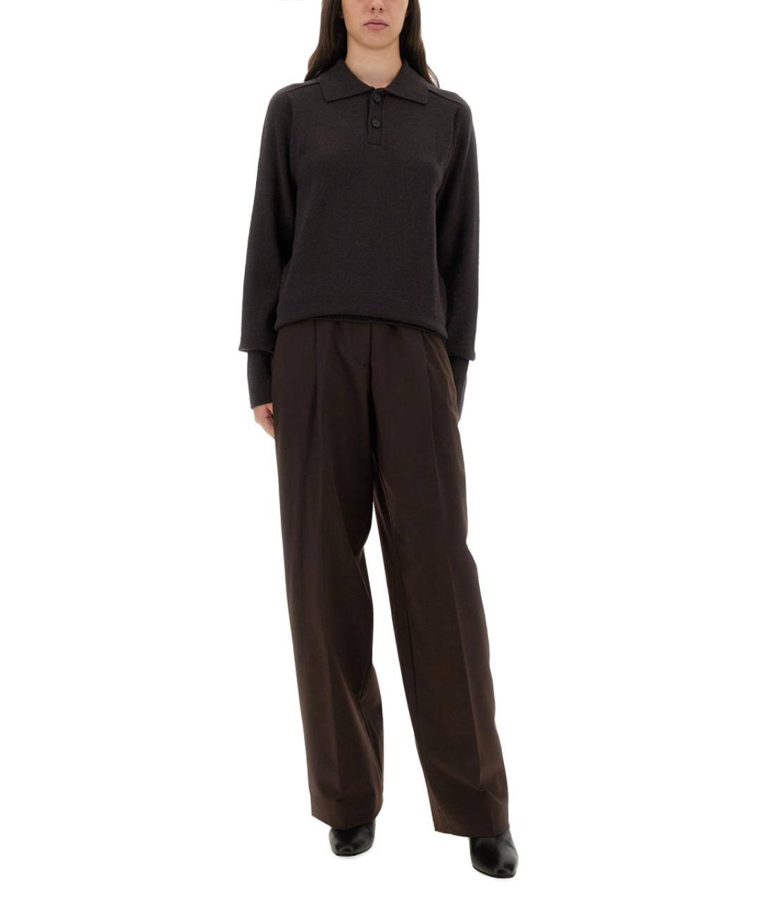 STUDIO NICHOLSON Коричневый шерстяной джемпер / свитер, фото 2