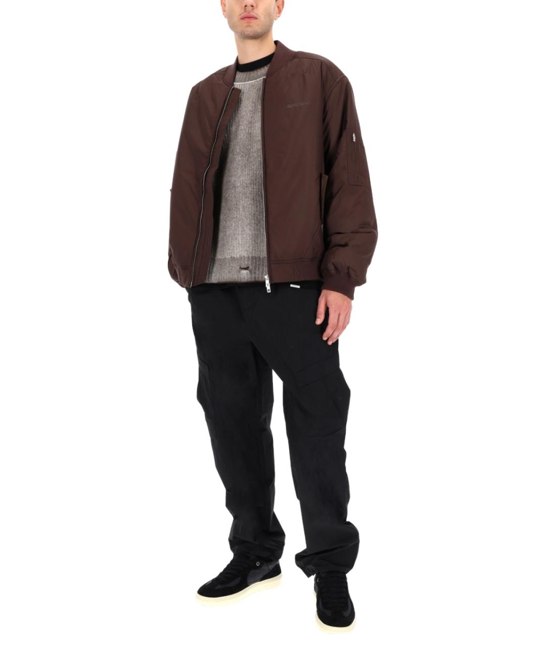 REPRESENT Коричневая полиэстеровая куртка, фото 2