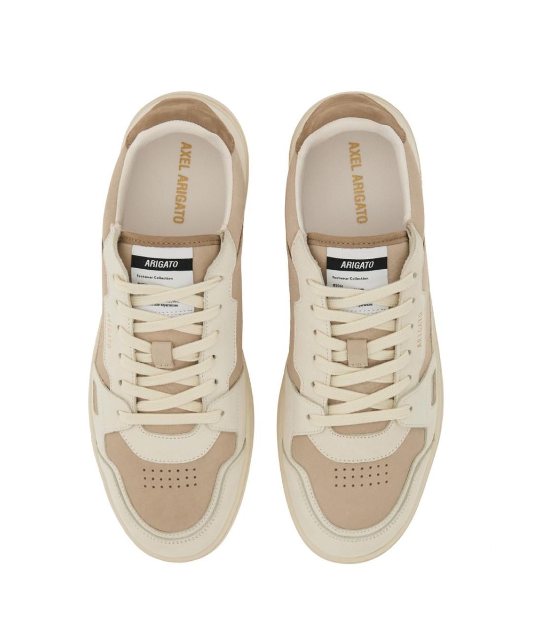 AXEL ARIGATO Бежевые кожаные низкие кроссовки / кеды, фото 6