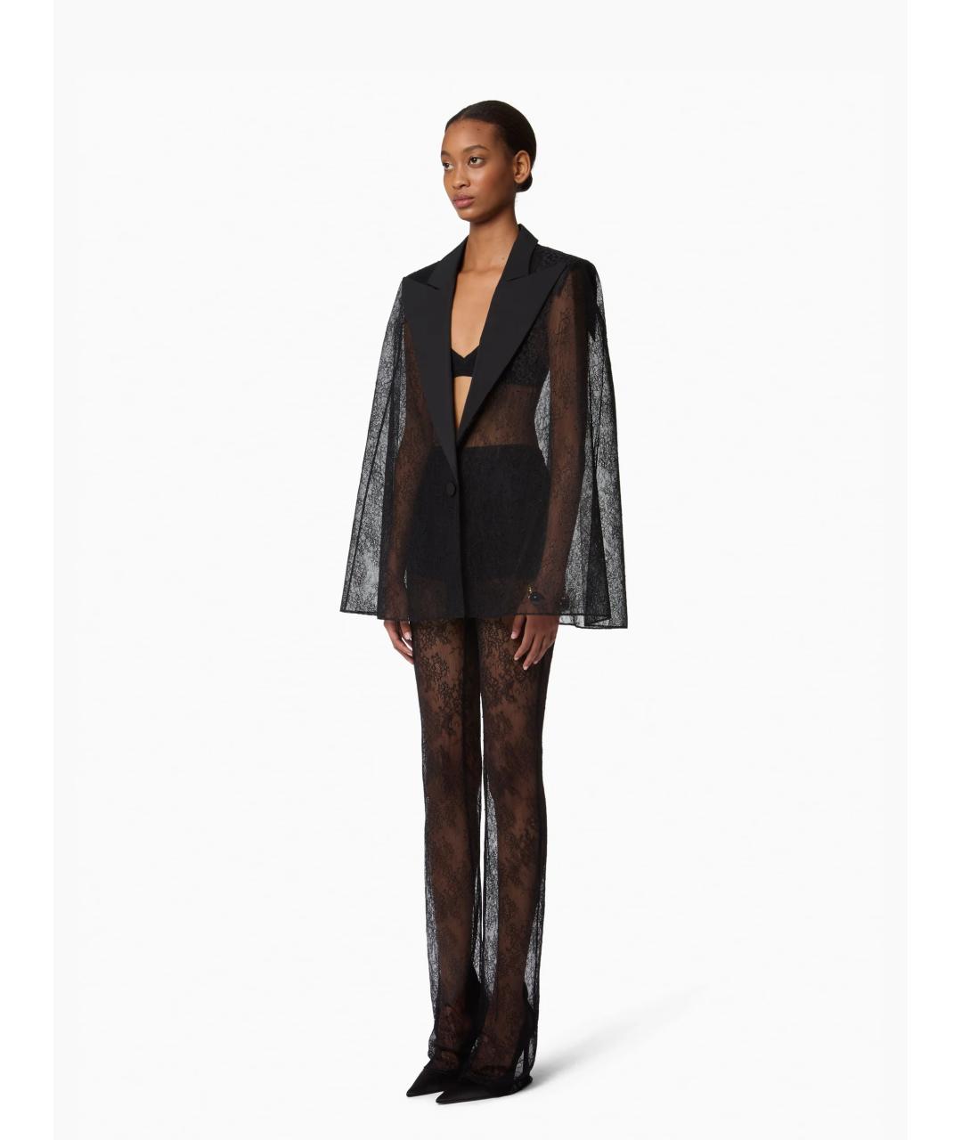 NINA RICCI Черный полиамидовый жакет/пиджак, фото 3