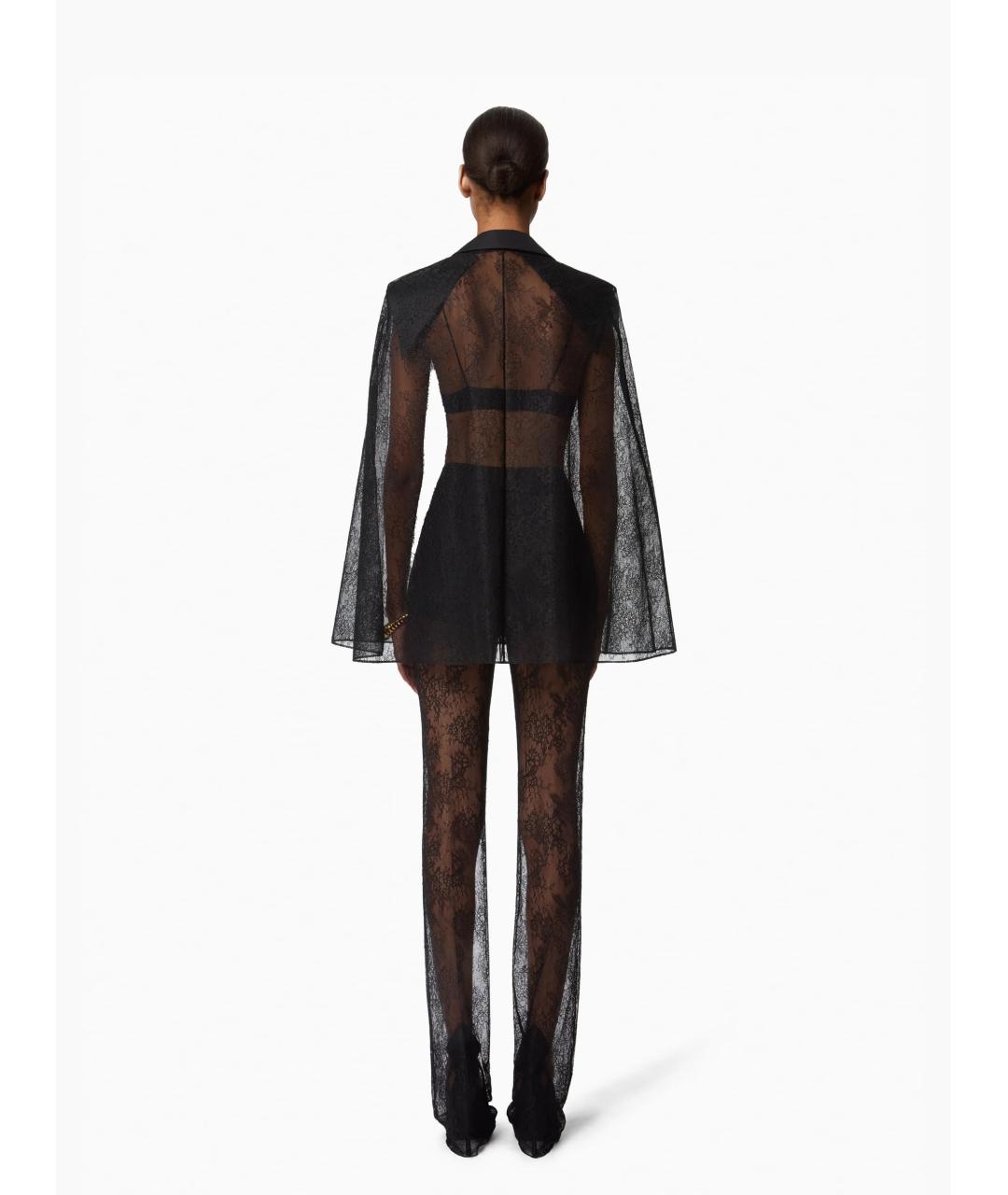 NINA RICCI Черный полиамидовый жакет/пиджак, фото 5