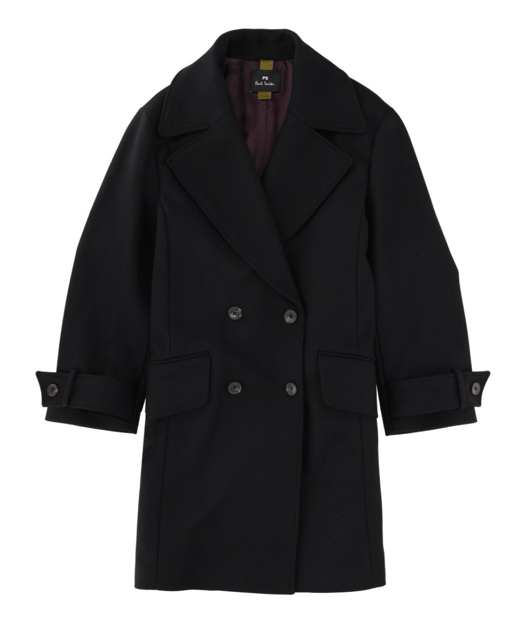 PAUL SMITH Черный шерстяной тренч/плащ, фото 1
