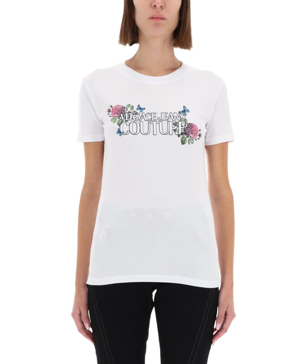 VERSACE JEANS COUTURE Белая хлопковая футболка, фото 5