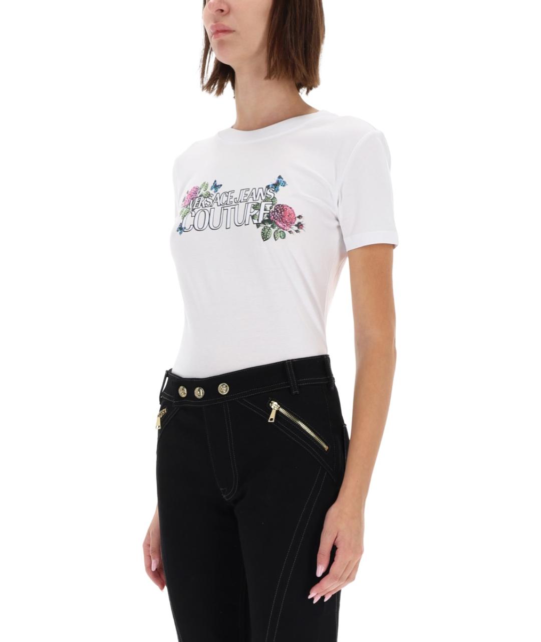 VERSACE JEANS COUTURE Белая хлопковая футболка, фото 4