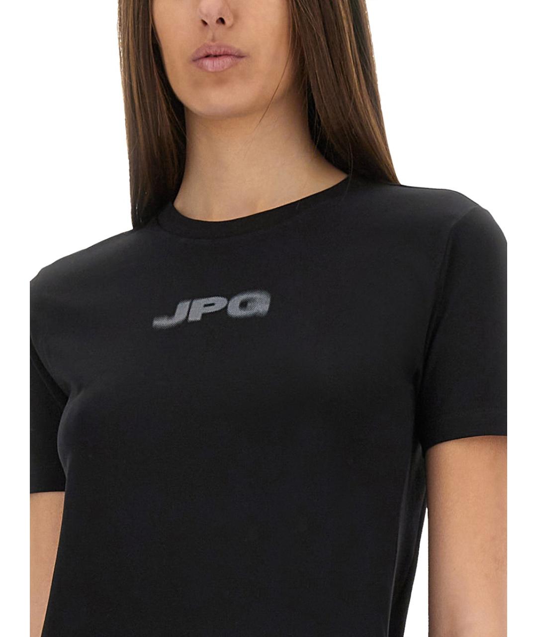 JEAN PAUL GAULTIER Черная хлопковая футболка, фото 4