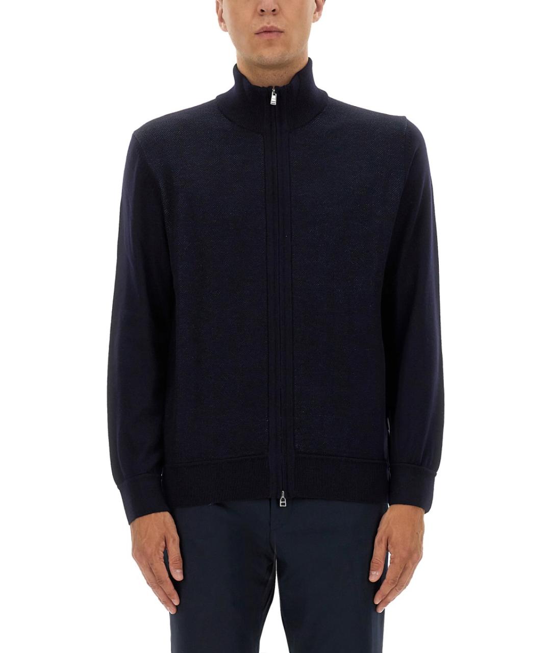 HUGO BOSS Синий шерстяной кардиган, фото 5