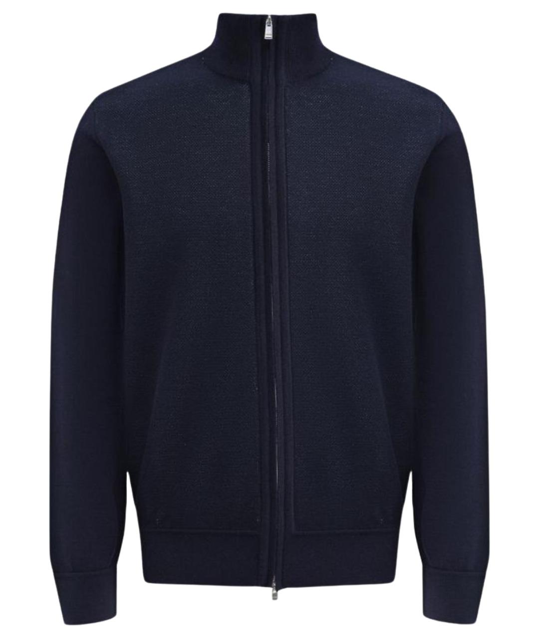 HUGO BOSS Синий шерстяной кардиган, фото 1