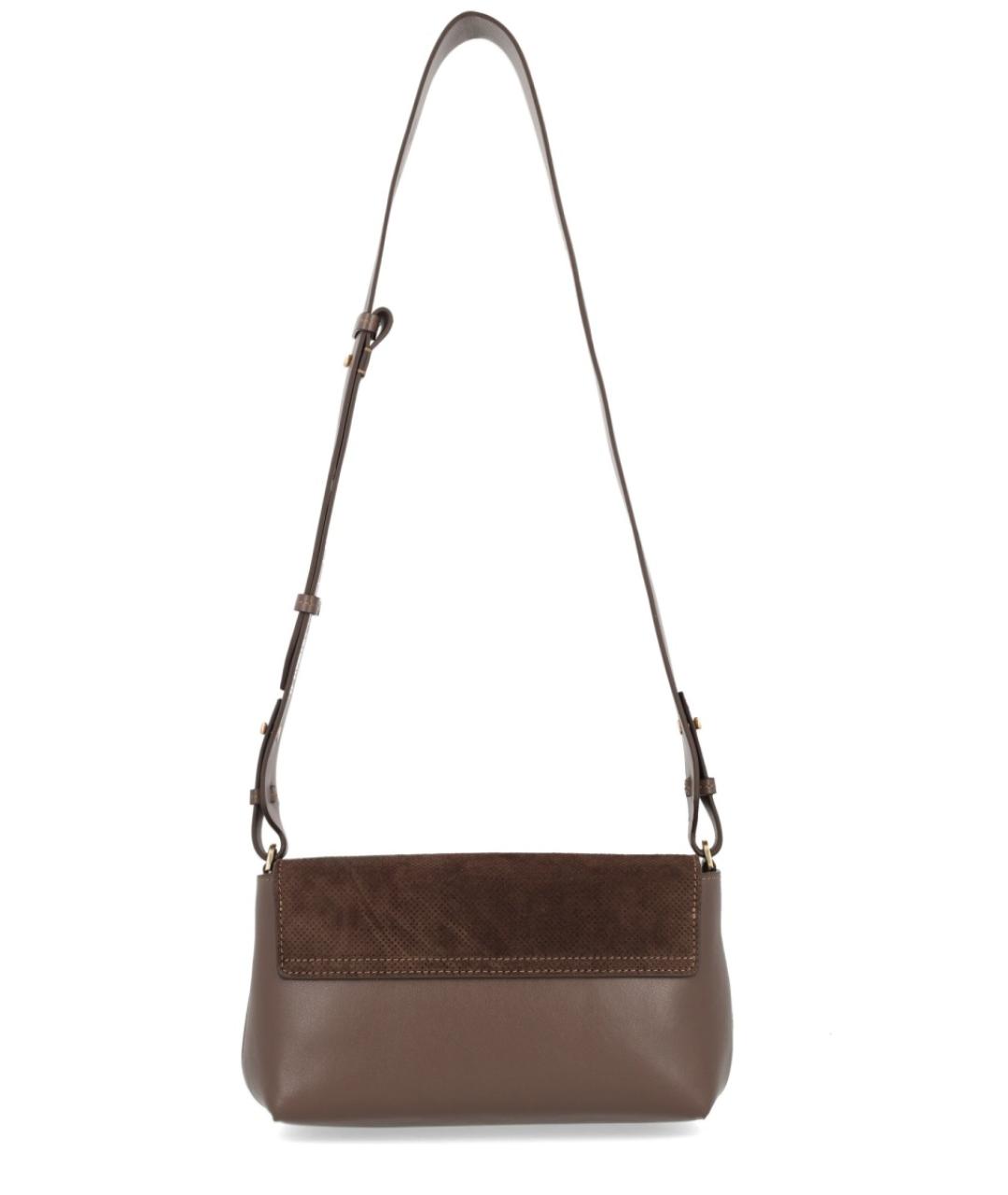 ANYA HINDMARCH Коричневая кожаная сумка через плечо, фото 2