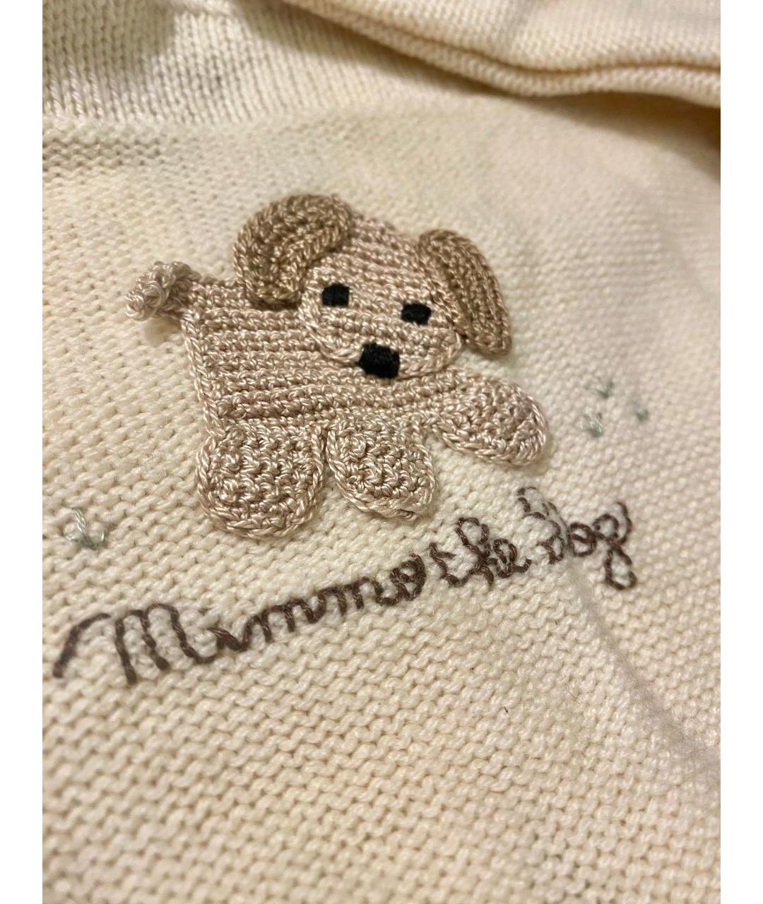 DOLCE & GABBANA KIDS Бежевый кашемировый боди / песочник, фото 4