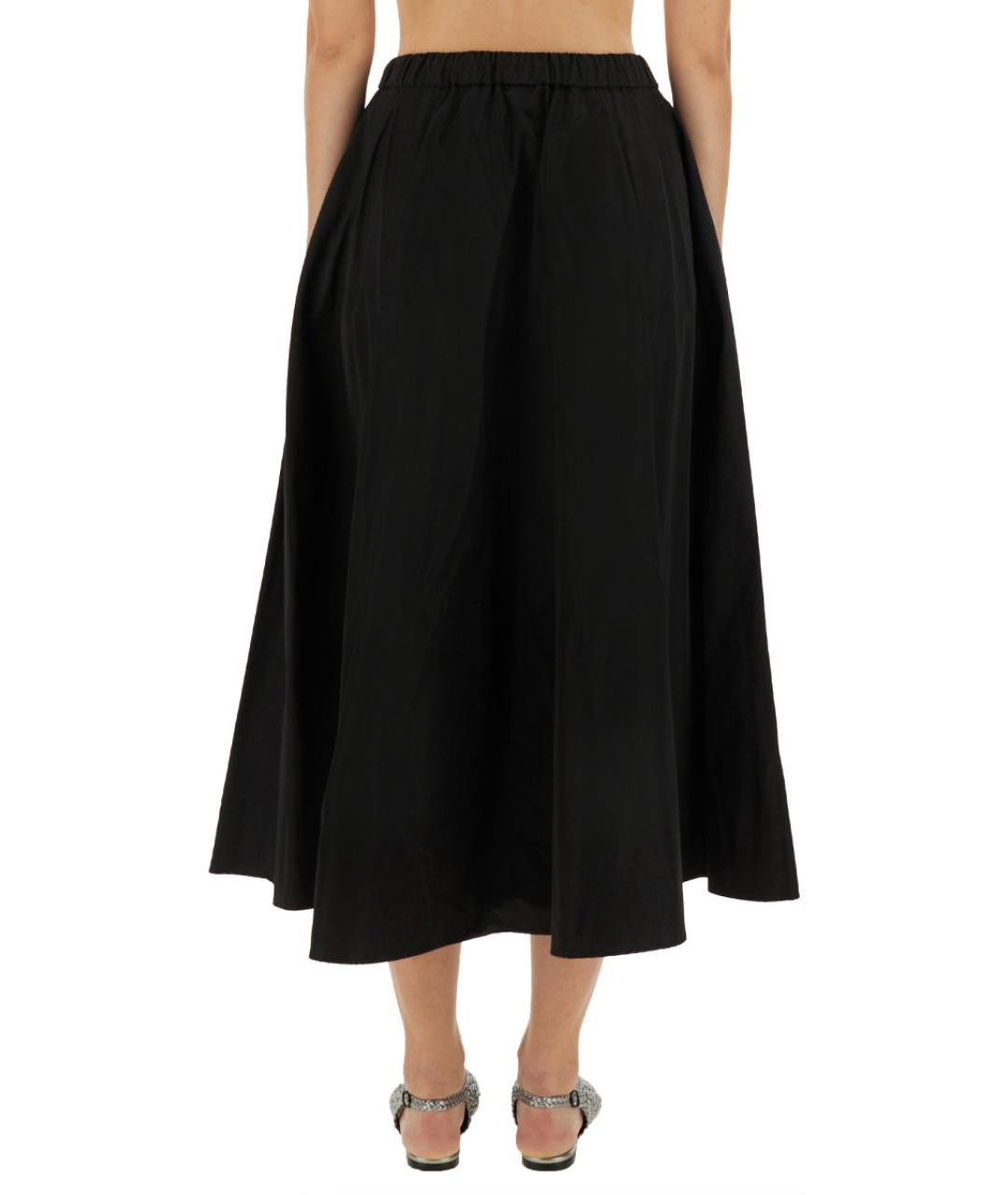 ASPESI Черная полиэстеровая юбка миди, фото 3