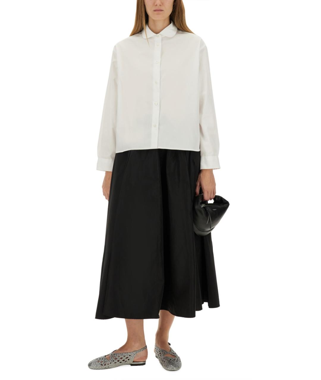 ASPESI Черная полиэстеровая юбка миди, фото 2