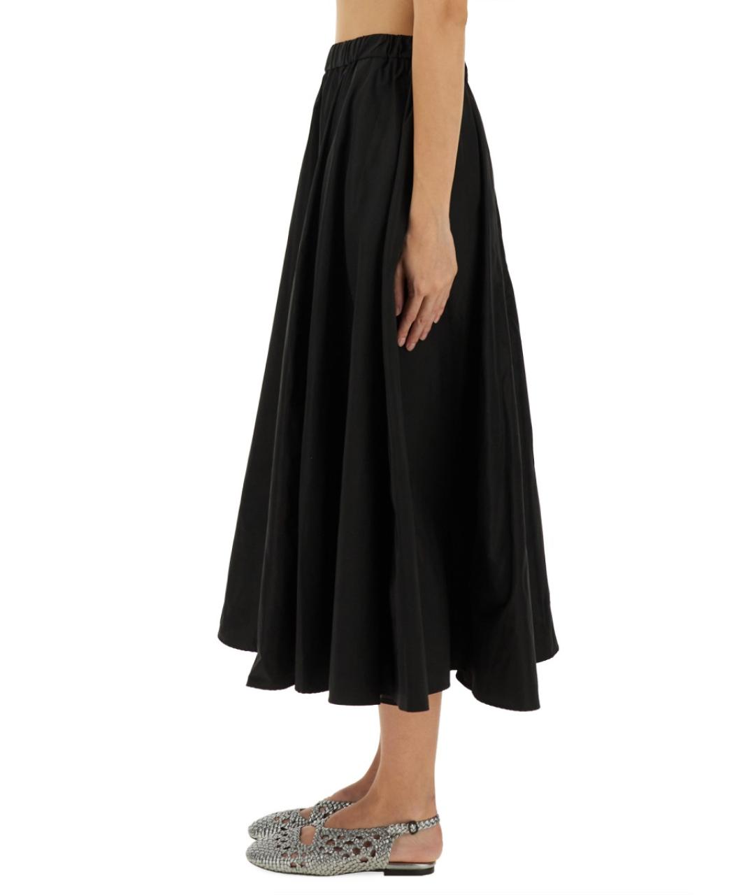 ASPESI Черная полиэстеровая юбка миди, фото 4