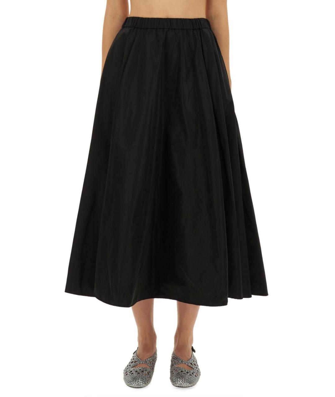 ASPESI Черная полиэстеровая юбка миди, фото 5