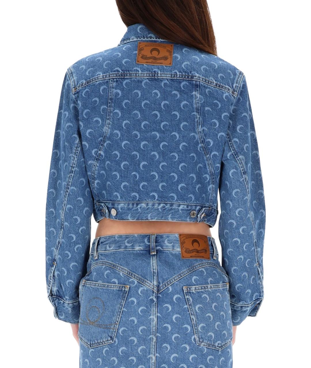 MARINE SERRE Синяя хлопковая куртка, фото 3