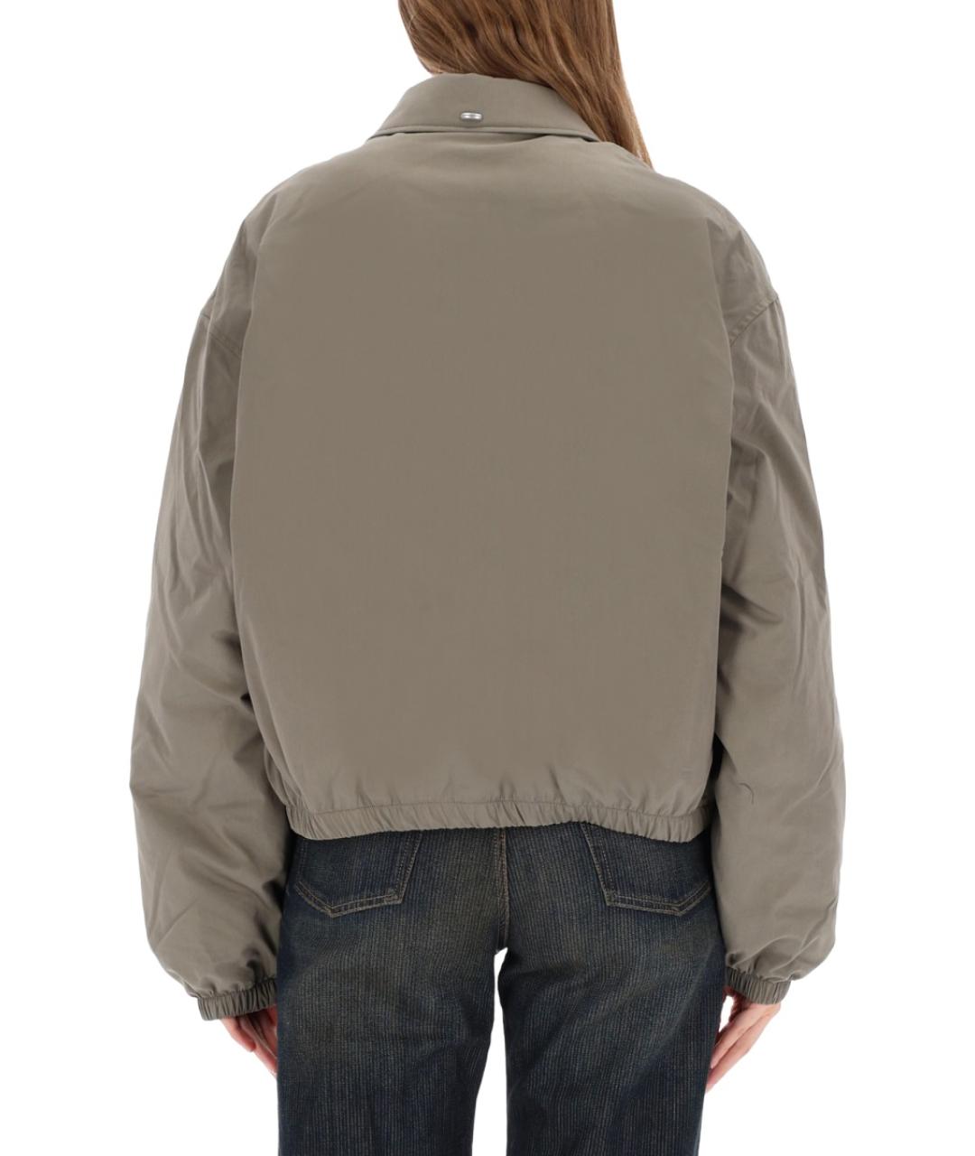 OUR LEGACY Серая хлопко-эластановая куртка, фото 4