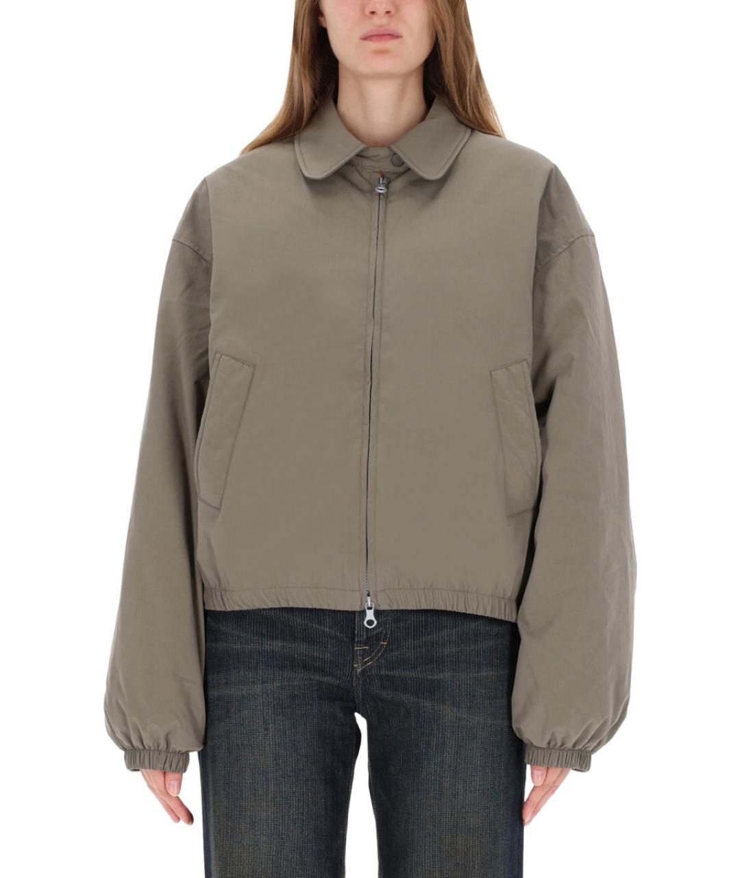 OUR LEGACY Серая хлопко-эластановая куртка, фото 2