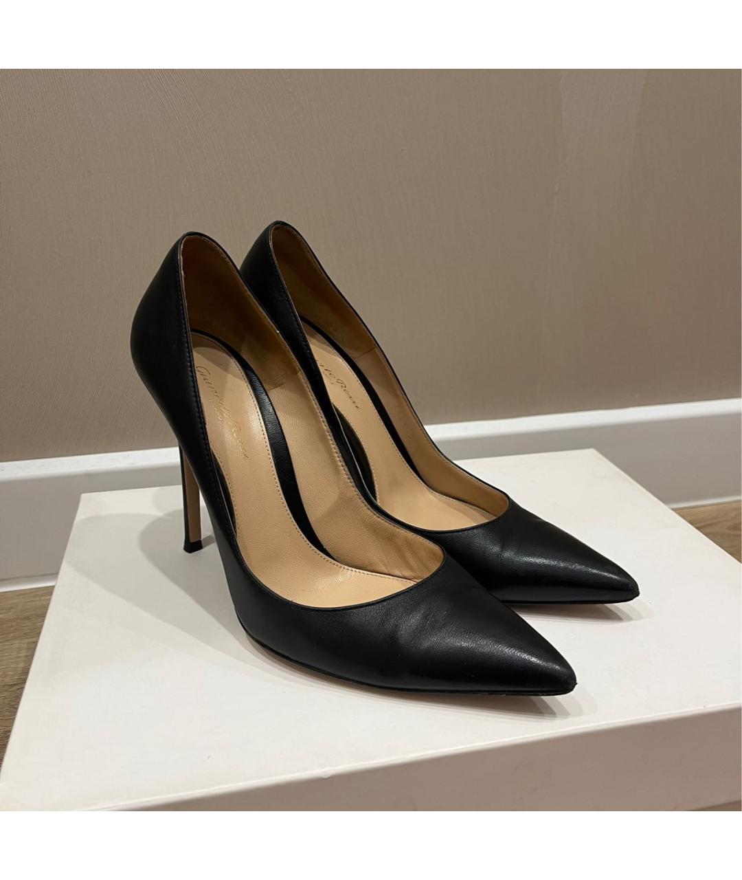 GIANVITO ROSSI Черные кожаные туфли, фото 7