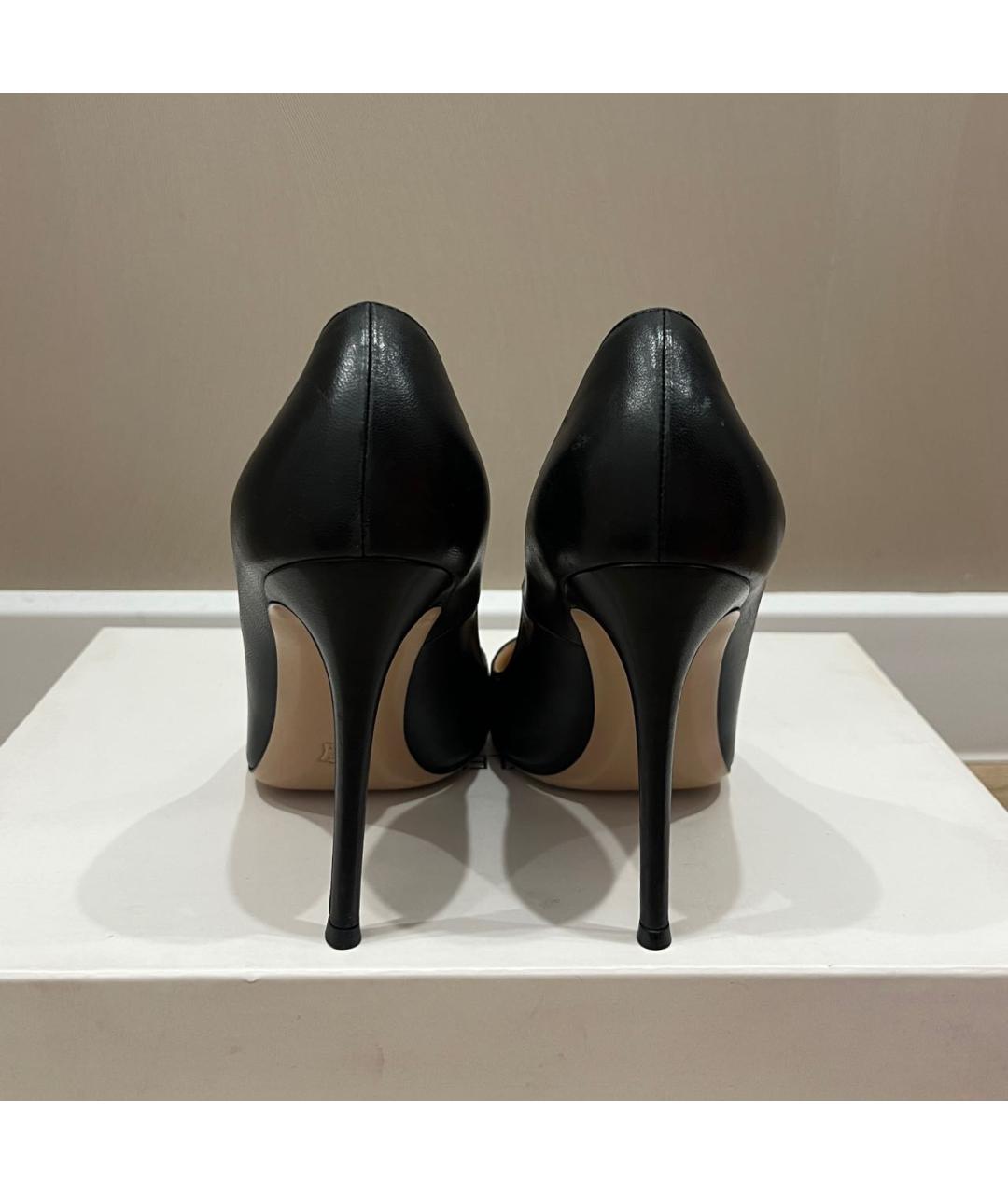 GIANVITO ROSSI Черные кожаные туфли, фото 4