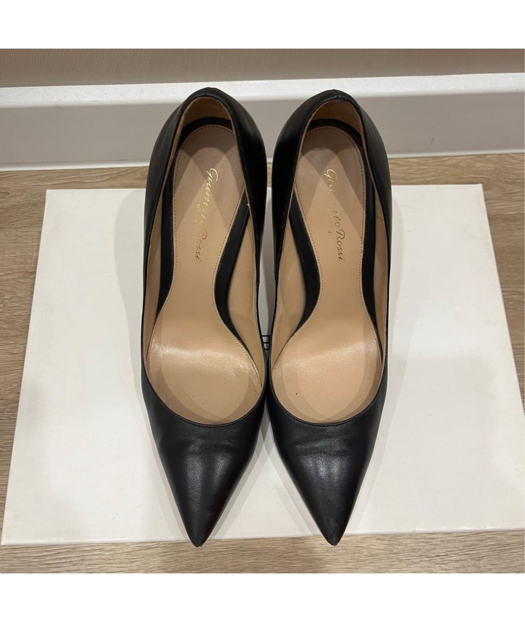 GIANVITO ROSSI Черные кожаные туфли, фото 3