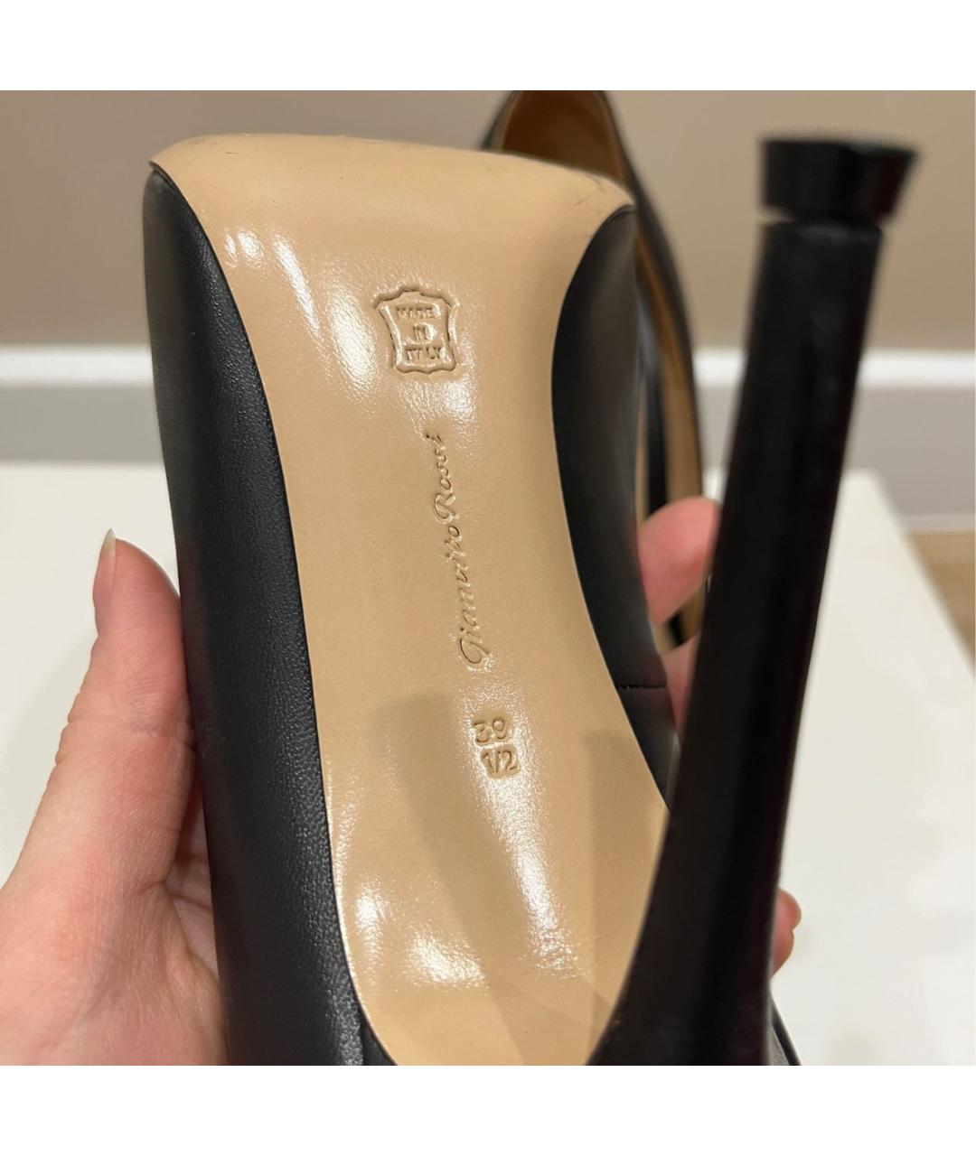 GIANVITO ROSSI Черные кожаные туфли, фото 5