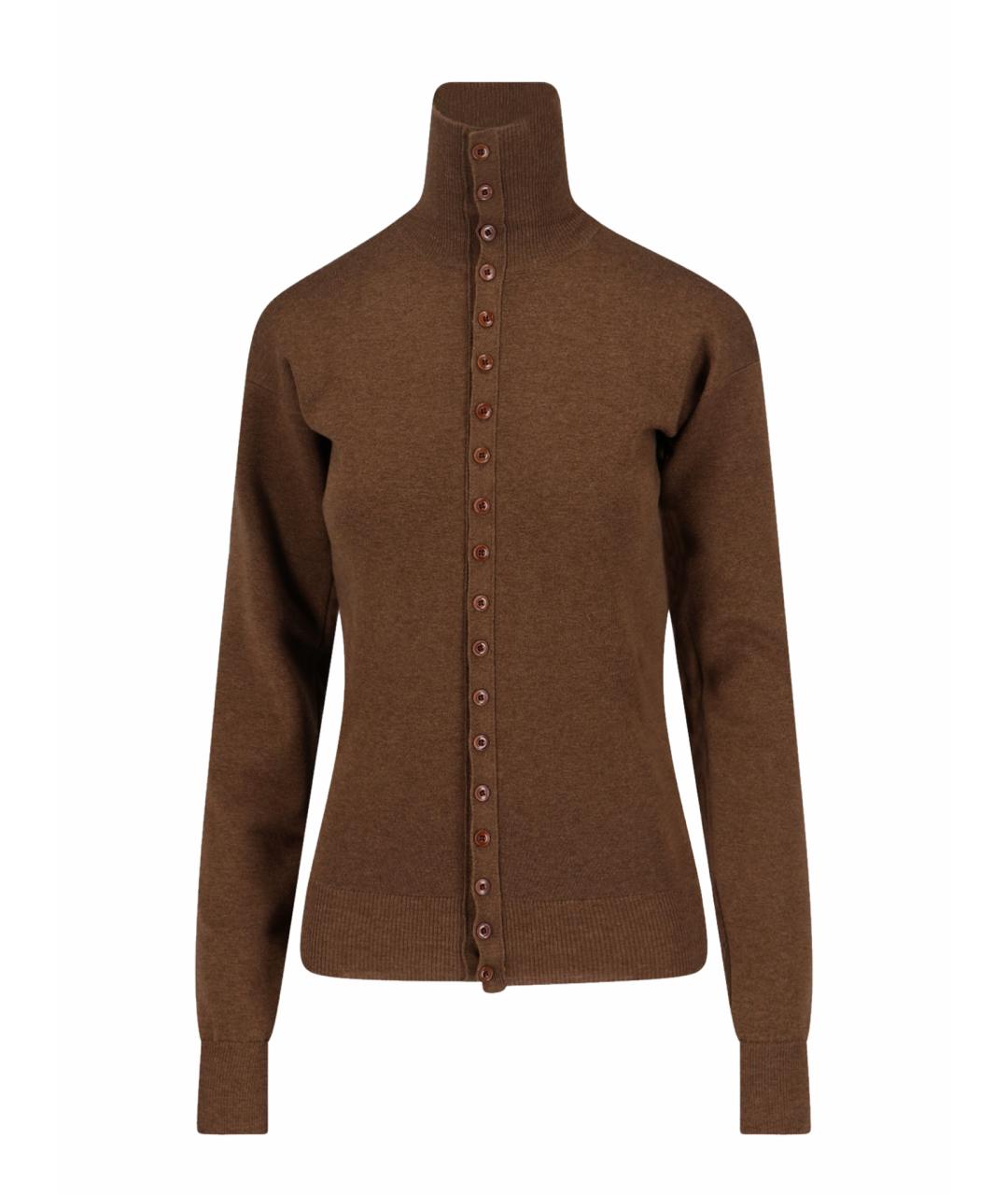 LEMAIRE Коричневый шерстяной кардиган, фото 1