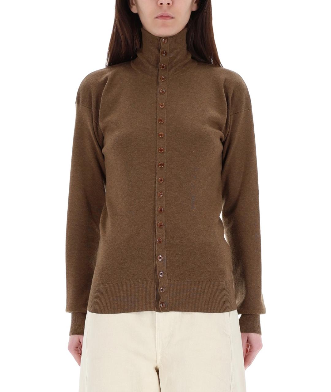 LEMAIRE Коричневый шерстяной кардиган, фото 4