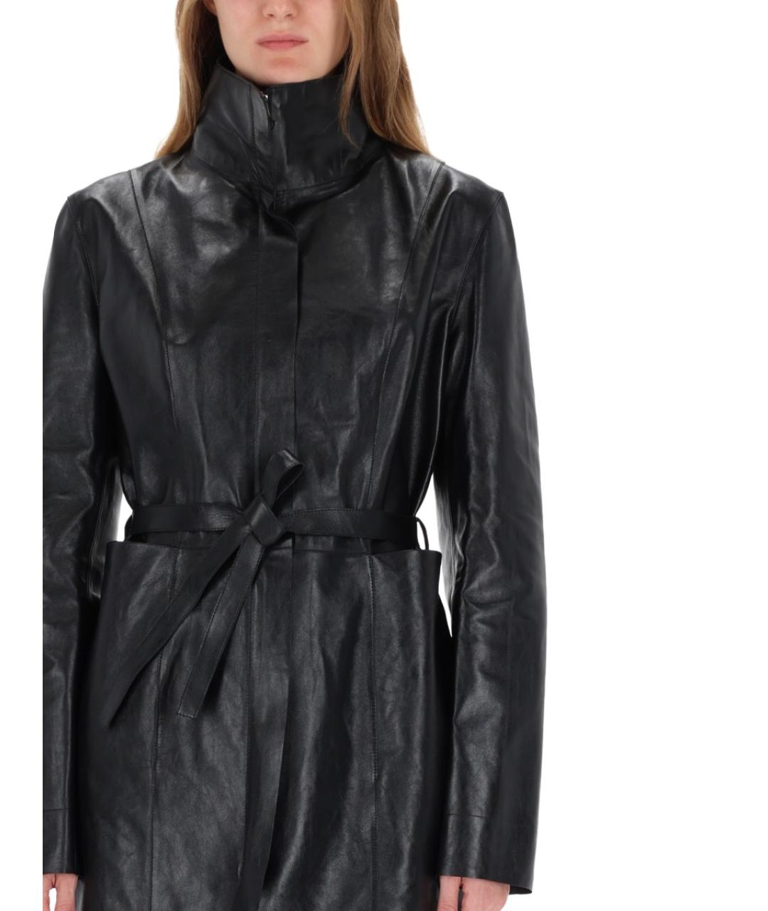 OUR LEGACY Черный кожаный тренч/плащ, фото 3