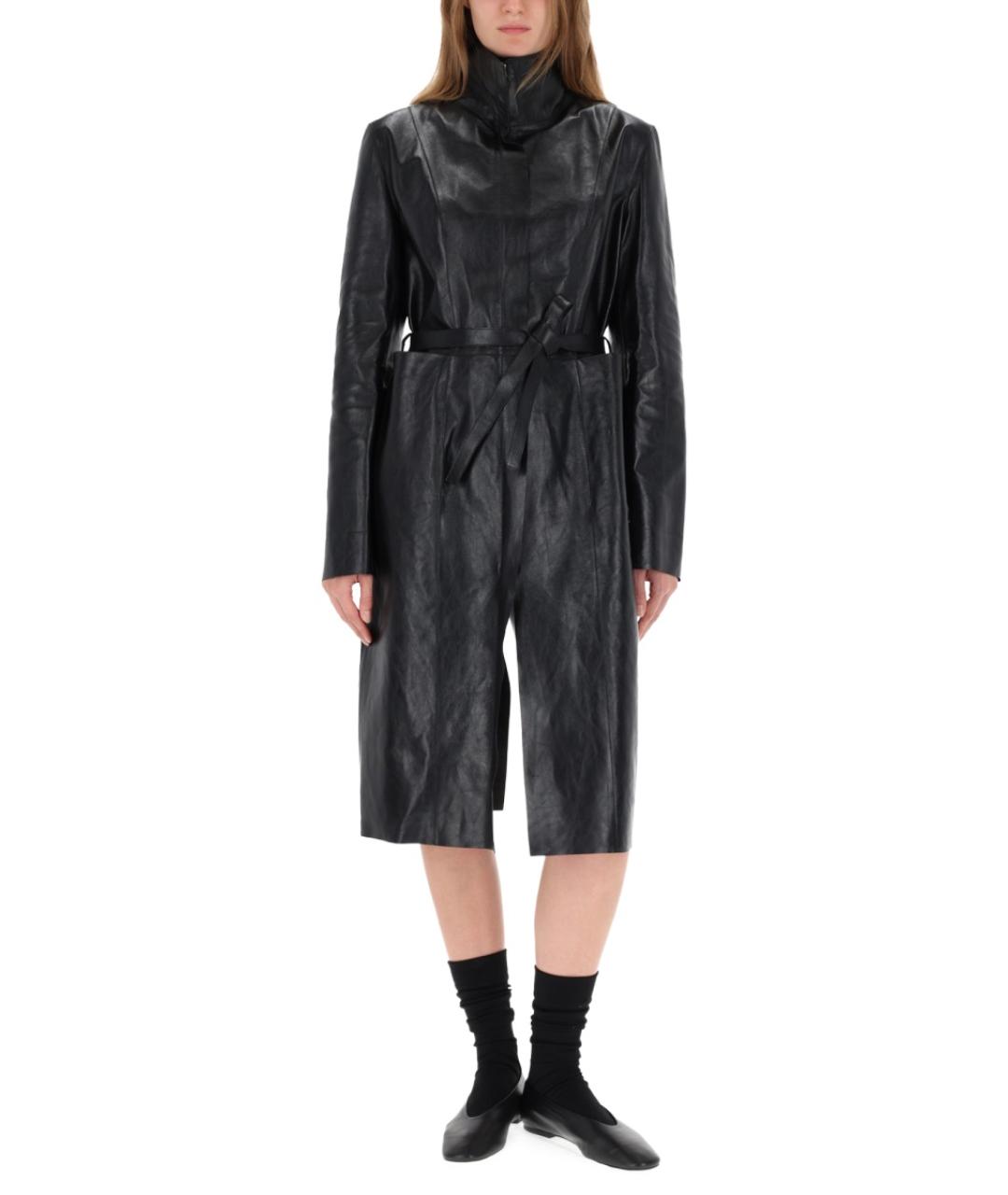 OUR LEGACY Черный кожаный тренч/плащ, фото 5