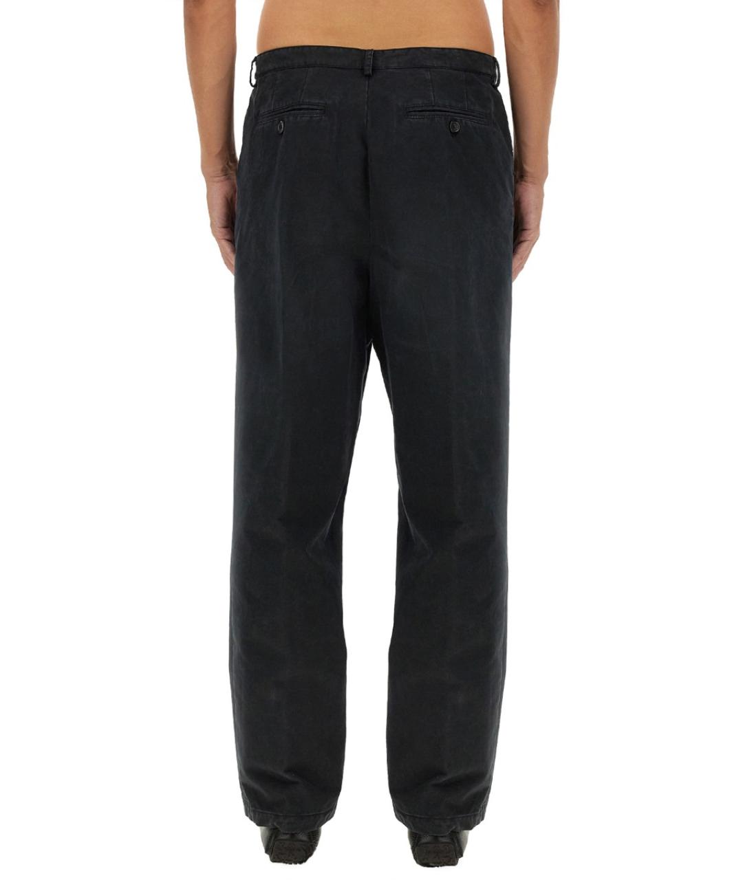 BALLY Черные хлопковые повседневные брюки, фото 4