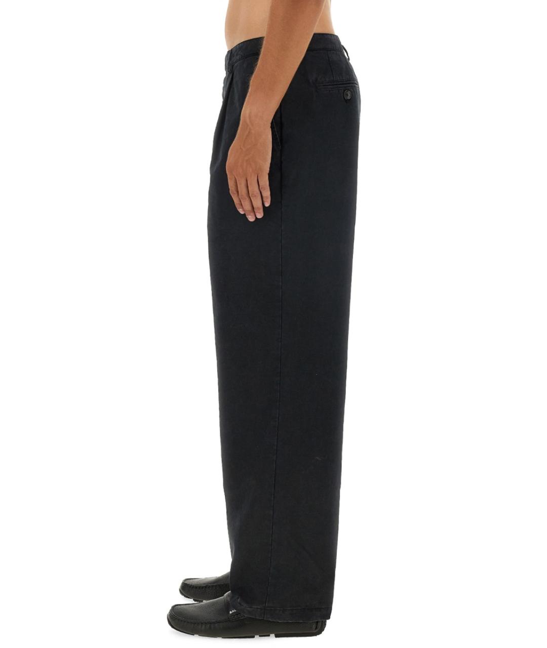 BALLY Черные хлопковые повседневные брюки, фото 5