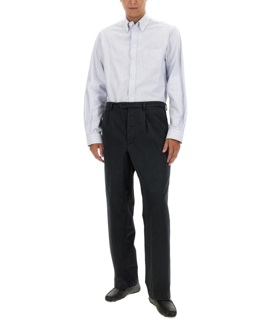 BALLY Черные хлопковые повседневные брюки, фото 3