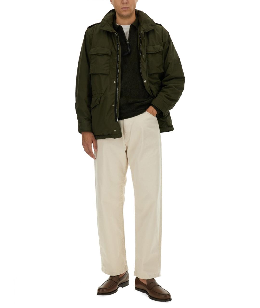 ASPESI Хаки шерстяной джемпер / свитер, фото 2