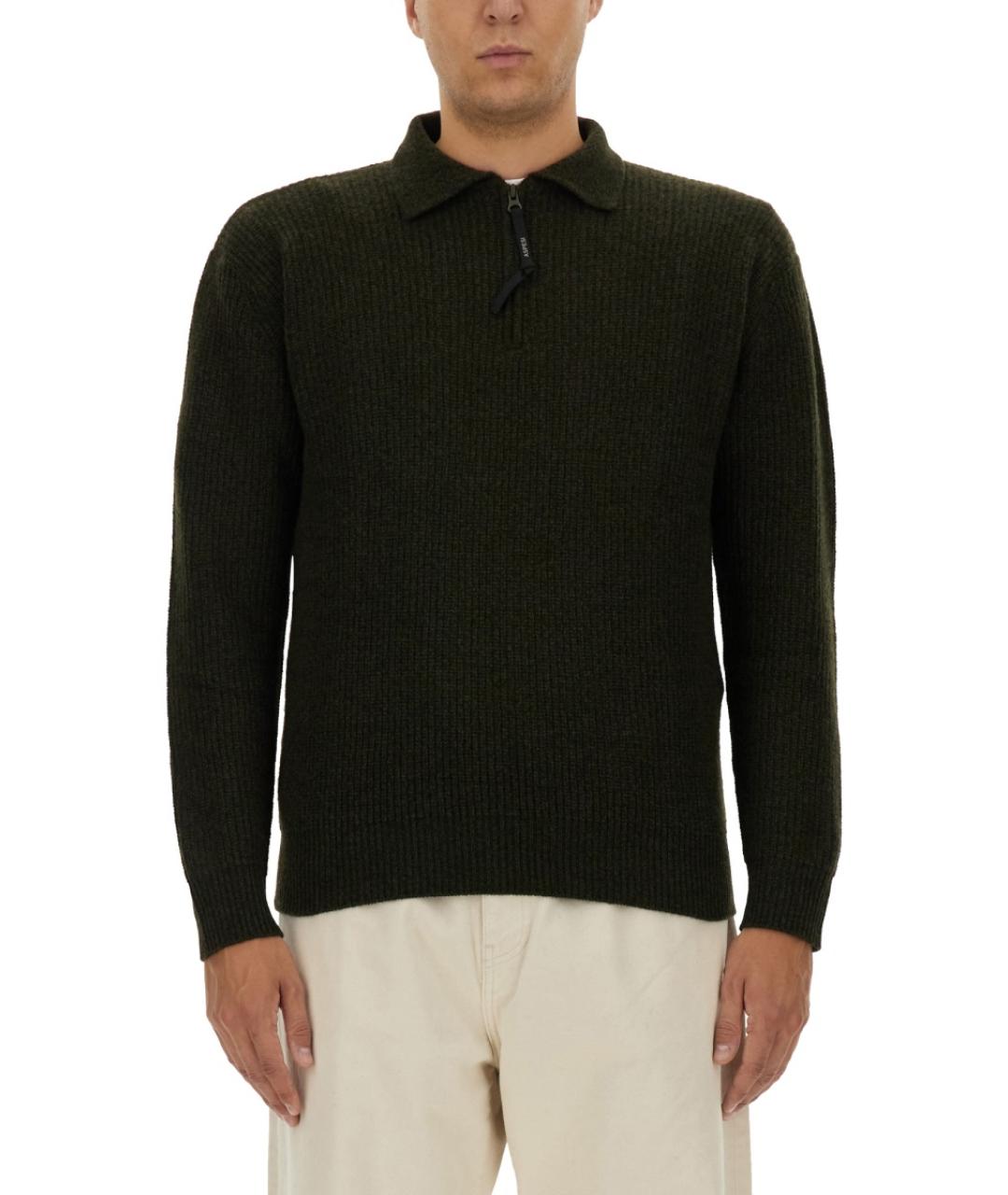 ASPESI Хаки шерстяной джемпер / свитер, фото 5