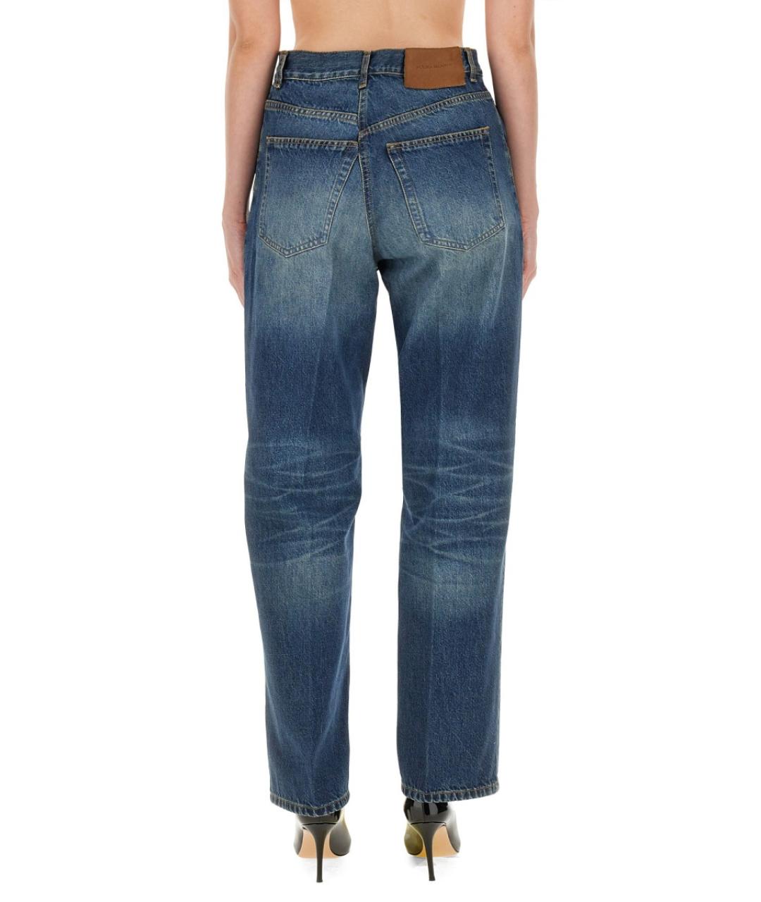 VICTORIA BECKHAM Синие хлопковые прямые джинсы, фото 4