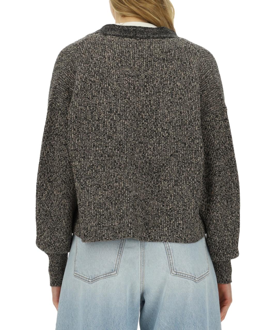 SPORTMAX Серый вискозный кардиган, фото 3