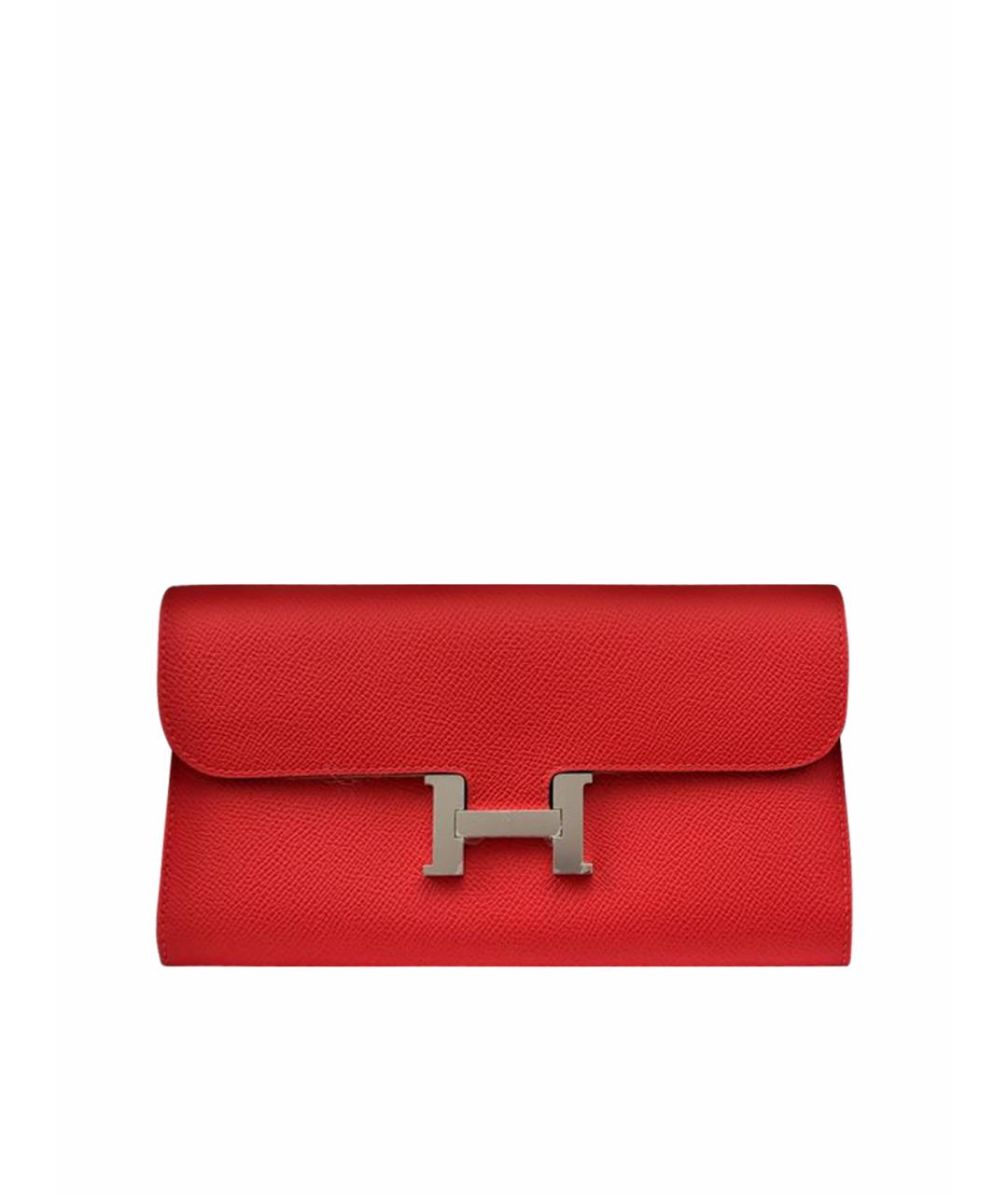 HERMES Оранжевая кожаная сумка через плечо, фото 1