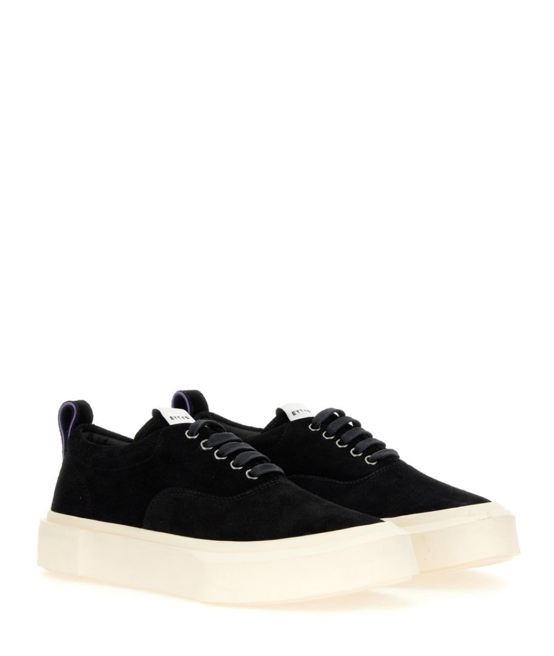Eytys Черные кожаные низкие кроссовки / кеды, фото 3